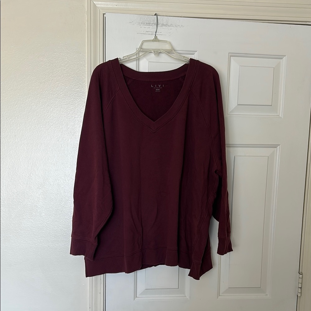 LIVI Women's Burgundy Top